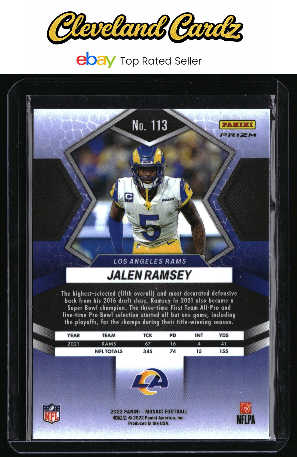 2022 Panini Mosaic #113 Jalen Ramsey Mosaic Red