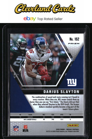 2020 Panini Mosaic #152 Darius Slayton Prizm Reactive Orange