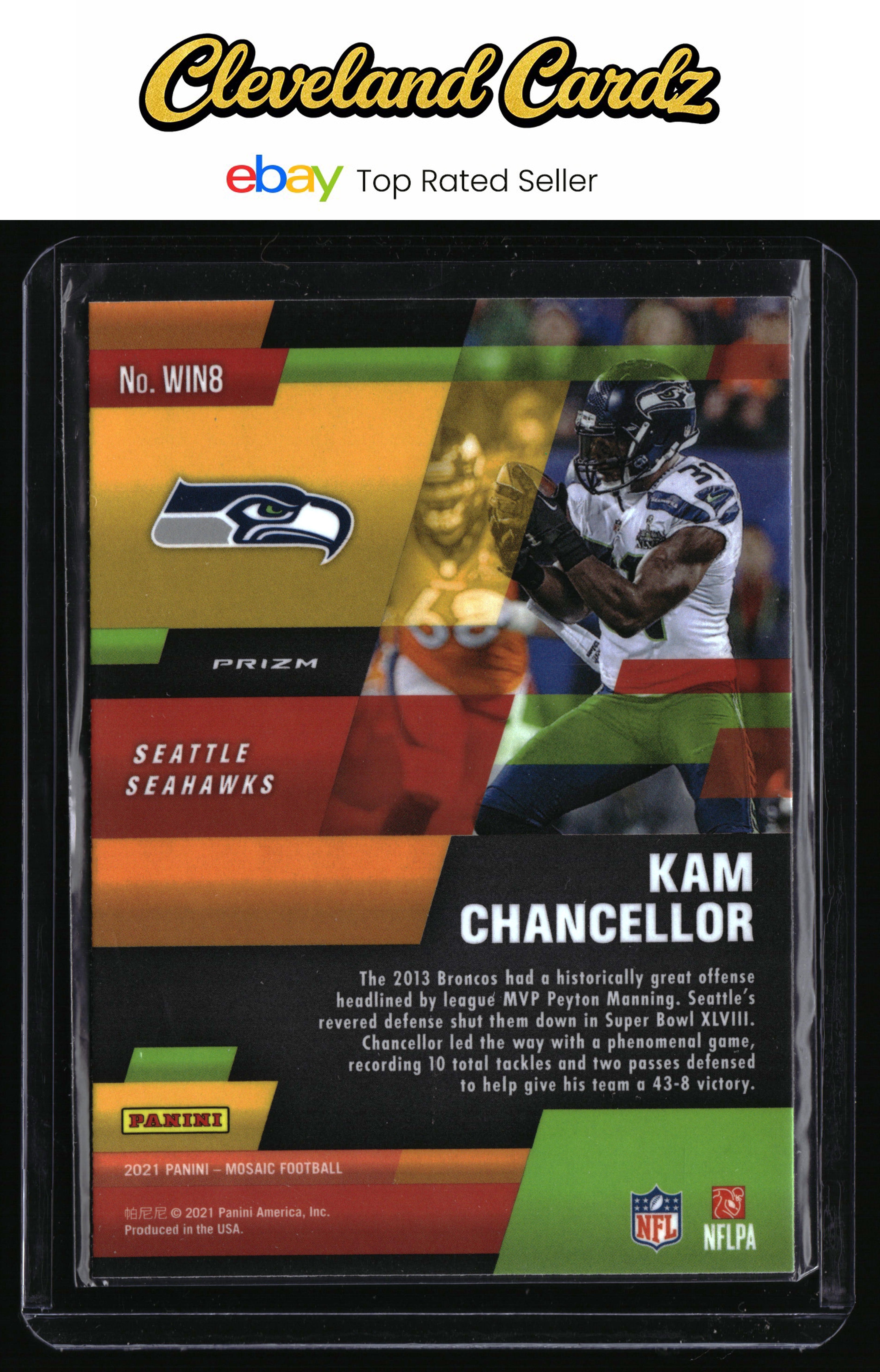 2021 Panini Mosaic #WIN8 Kam Chancellor In It to Win It