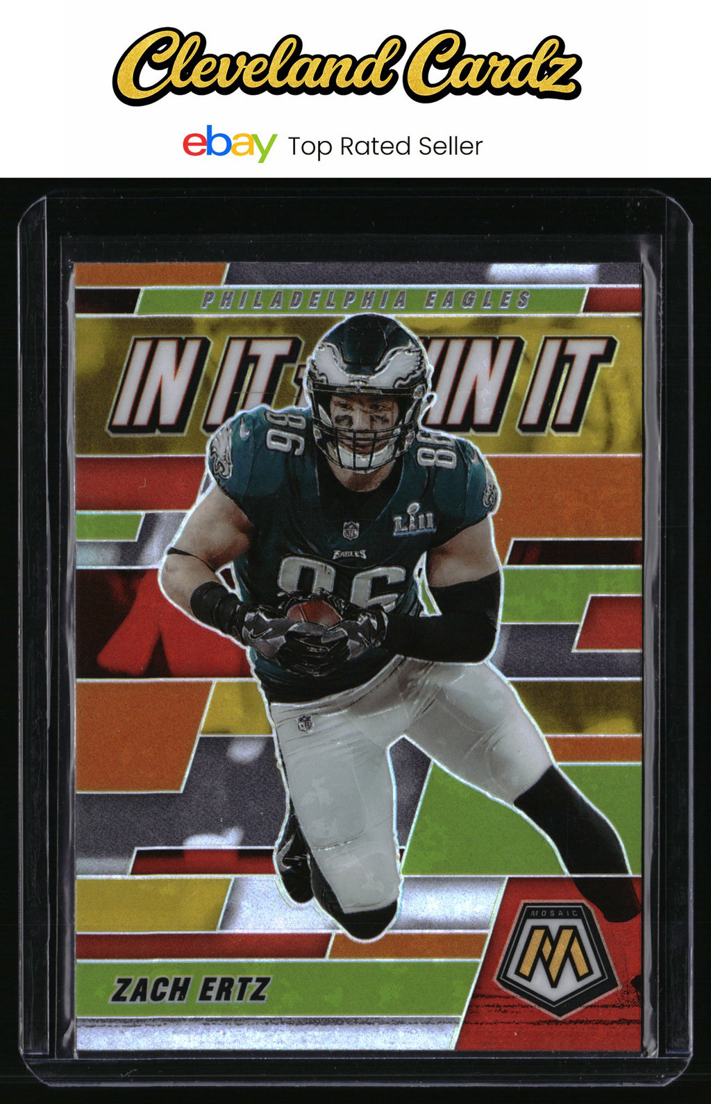 2021 Panini Mosaic #WIN4 Zach Ertz In It to Win It