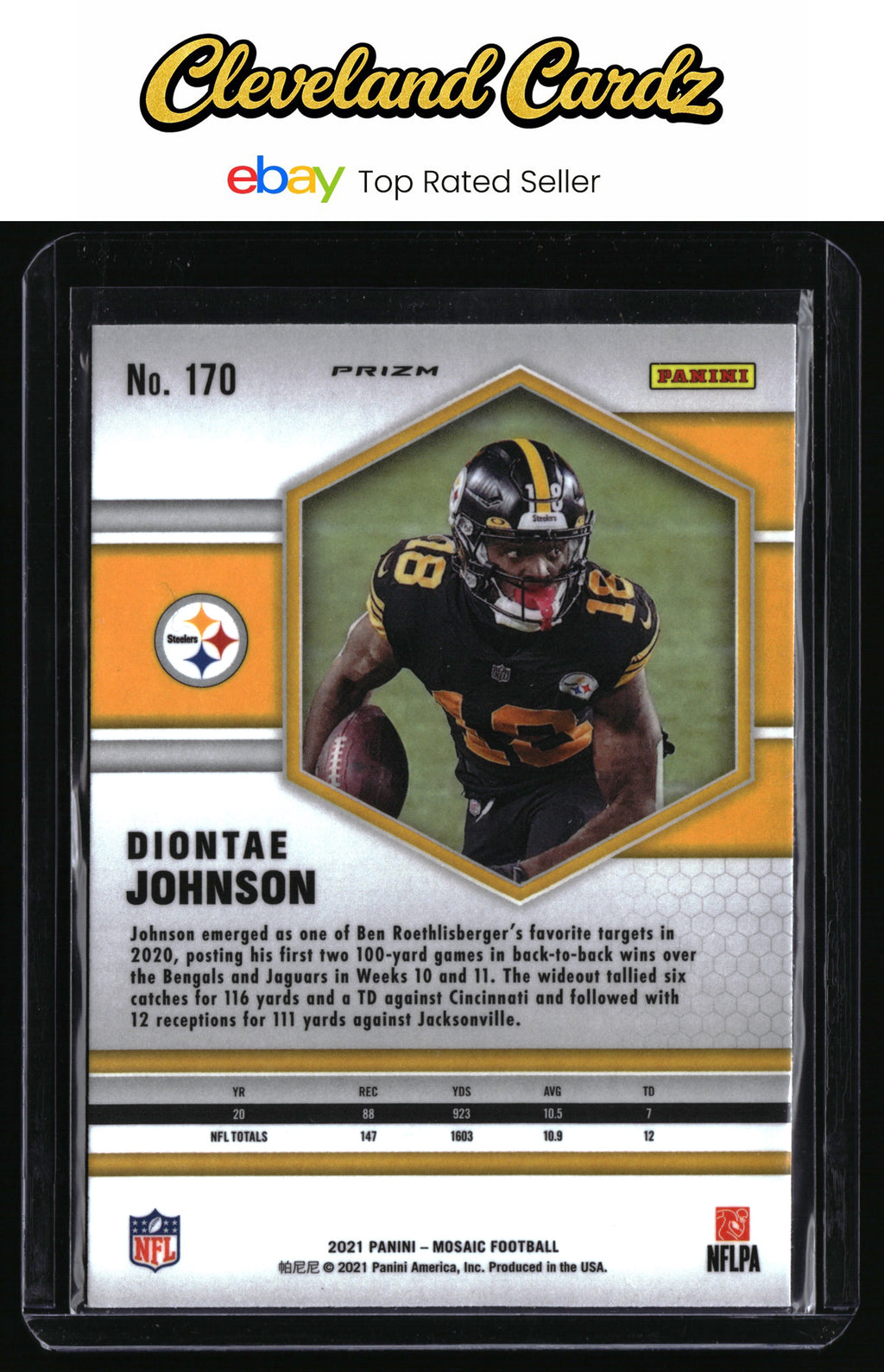 2021 Panini Mosaic #170 Diontae Johnson Prizm Red