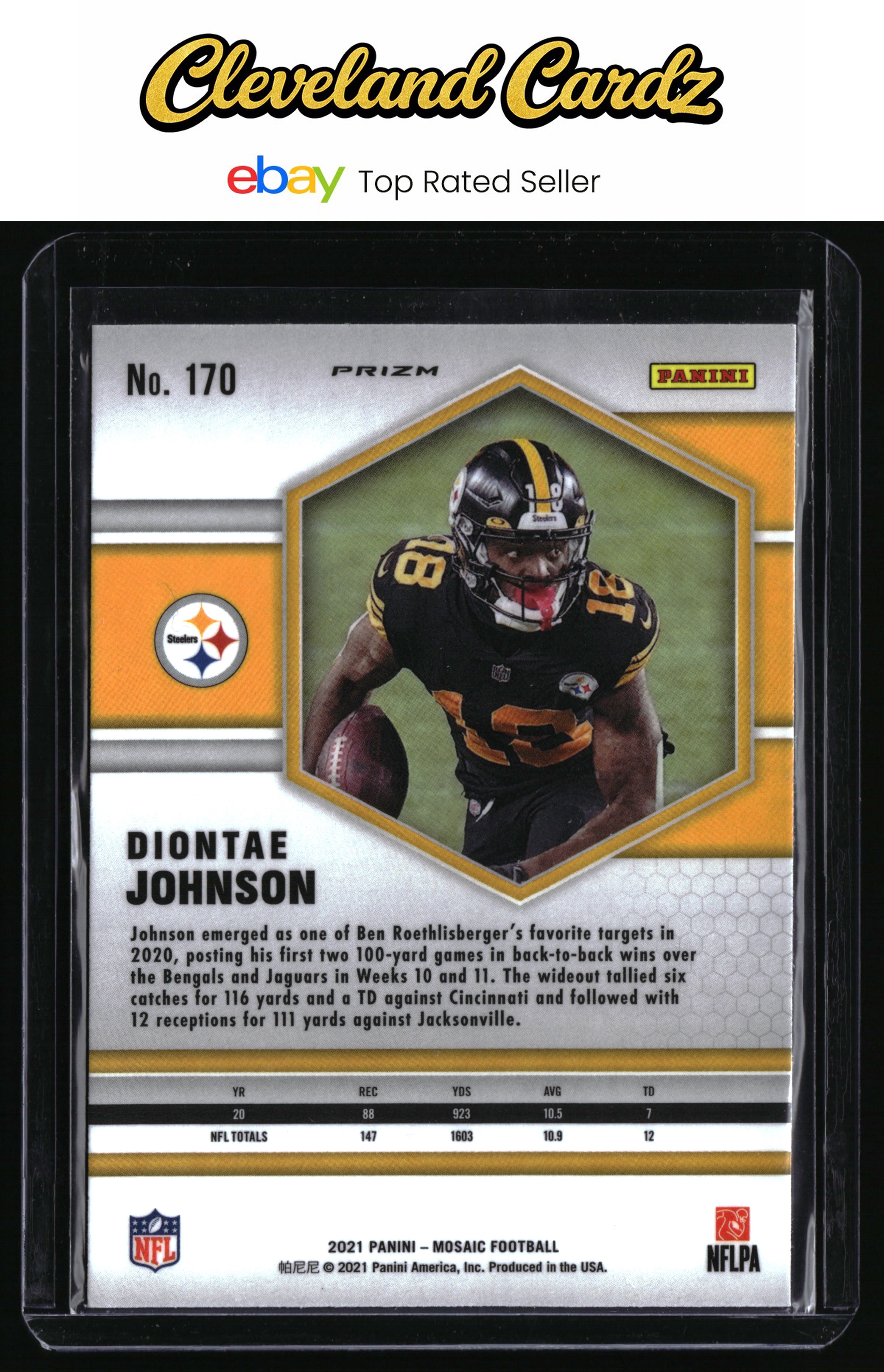 2021 Panini Mosaic #170 Diontae Johnson Prizm Red