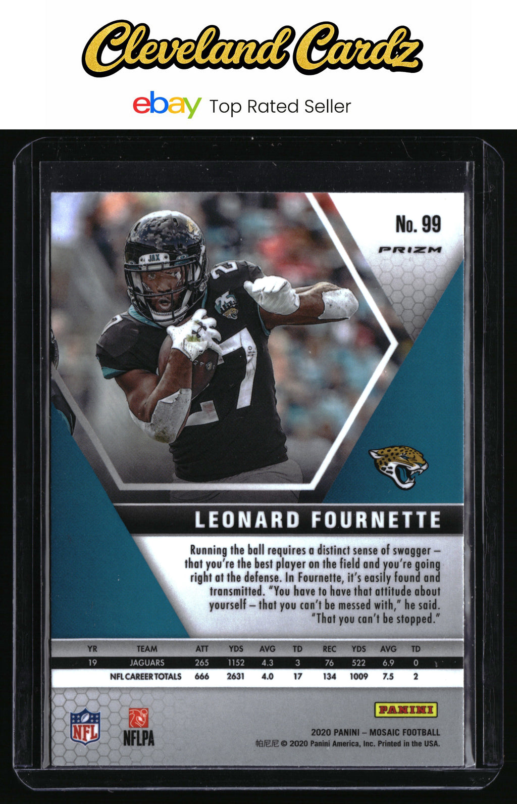2020 Panini Mosaic #99 Leonard Fournette Prizm Red
