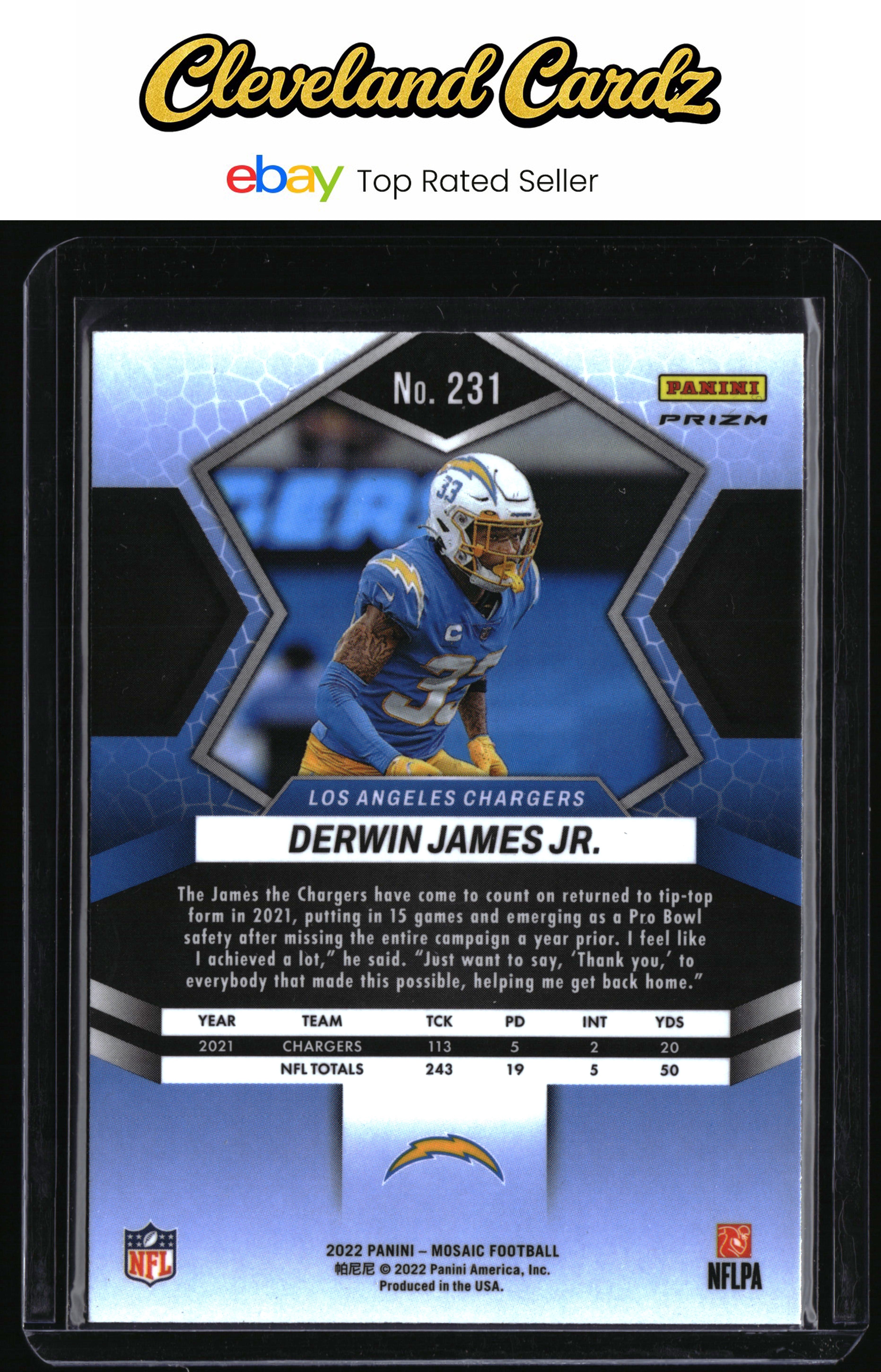 2022 Panini Mosaic #231 Derwin James Jr. Mosaic Camo Pink