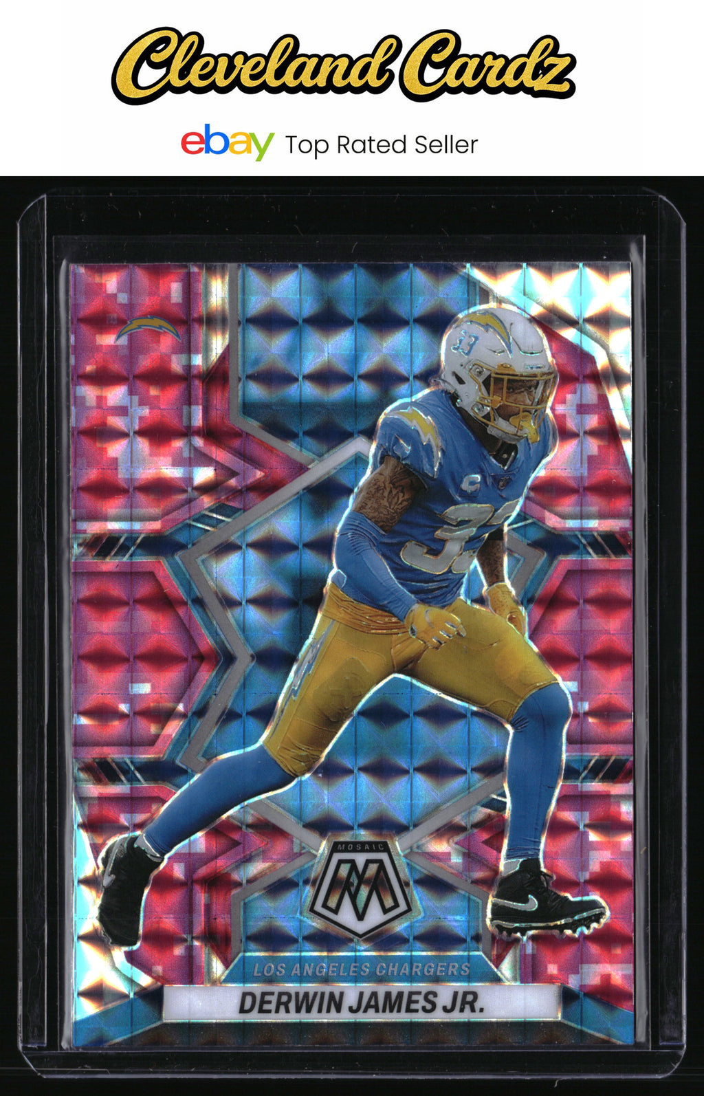 2022 Panini Mosaic #231 Derwin James Jr. Mosaic Camo Pink