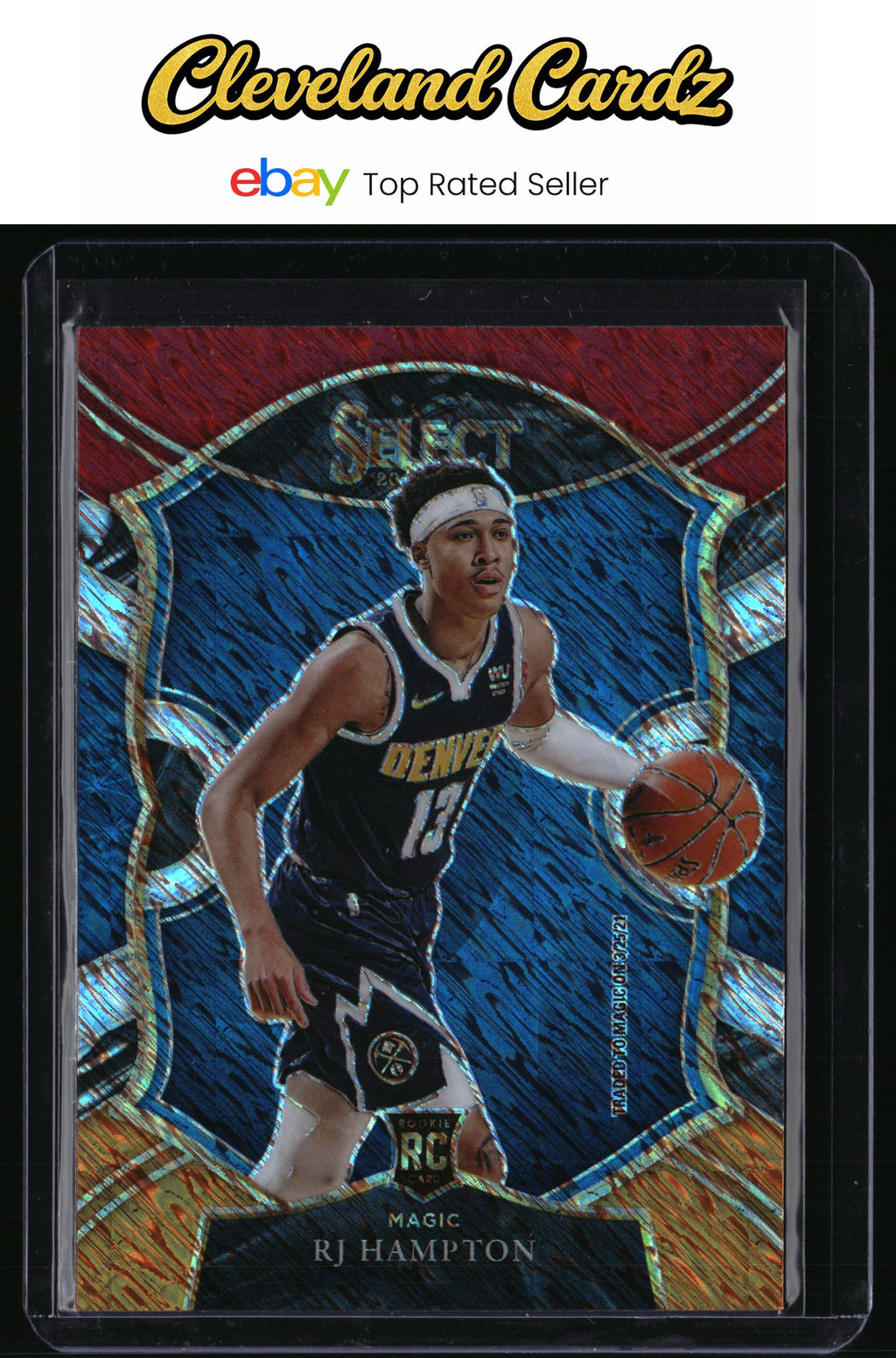 2020-21 Panini Select #84 RJ Hampton Red White Orange Flash