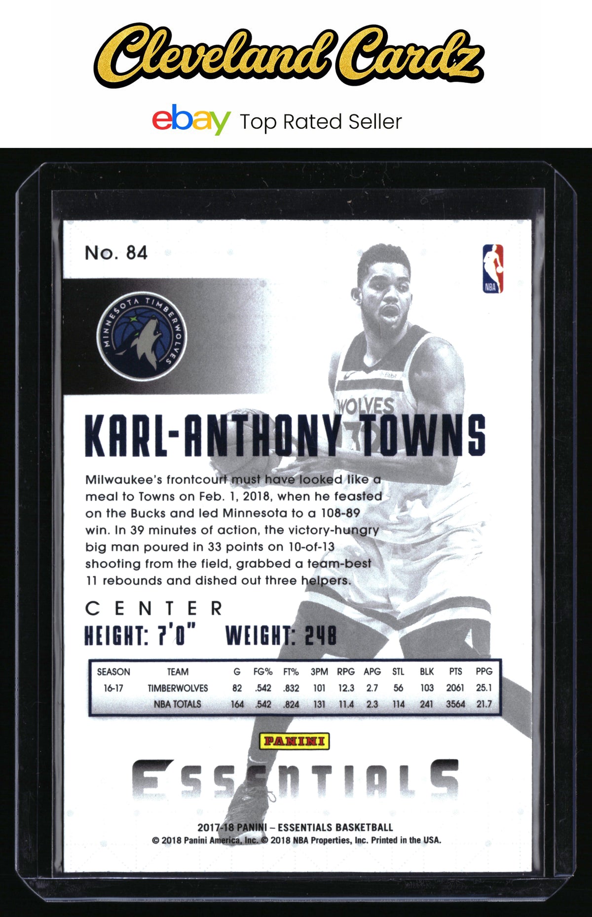 2017-18 Panini Essentials #84 Karl-Anthony Towns