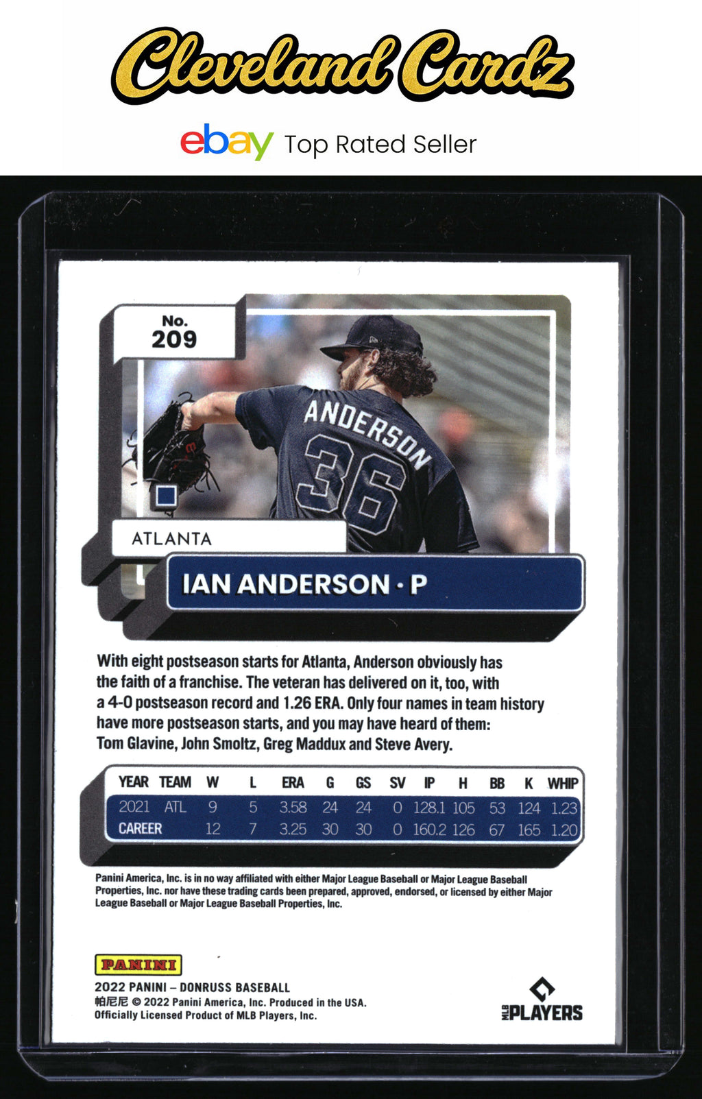 2022 Donruss #209 Ian Anderson Holo Purple