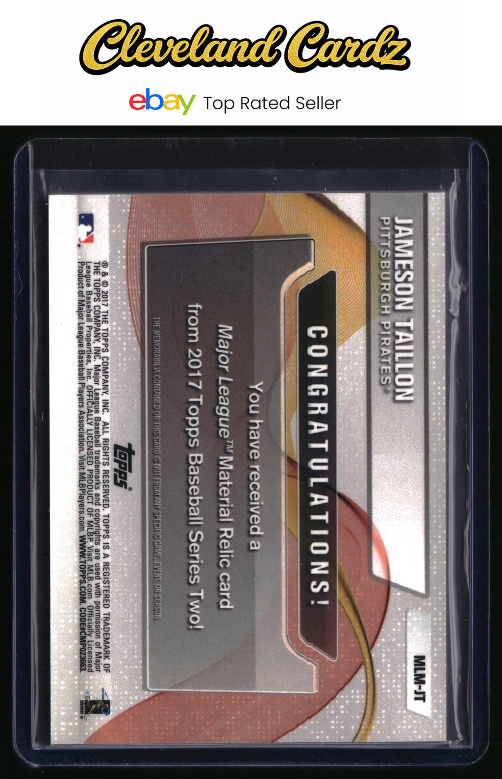 2017 Topps #MLM-JT Jameson Taillon Major League Material Relics