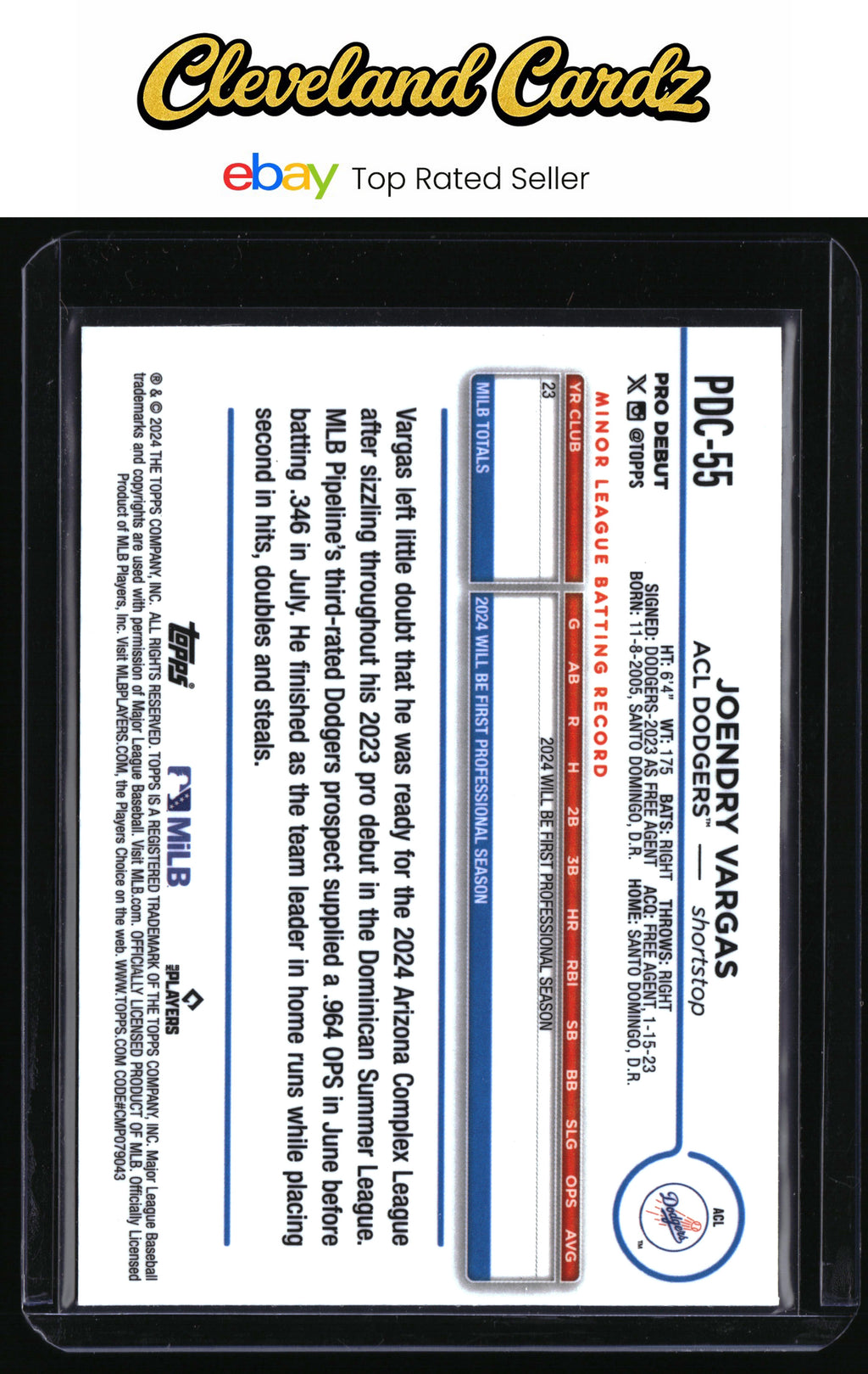 2024 Topps Pro Debut #PDC-55 Joendry Vargas Chrome