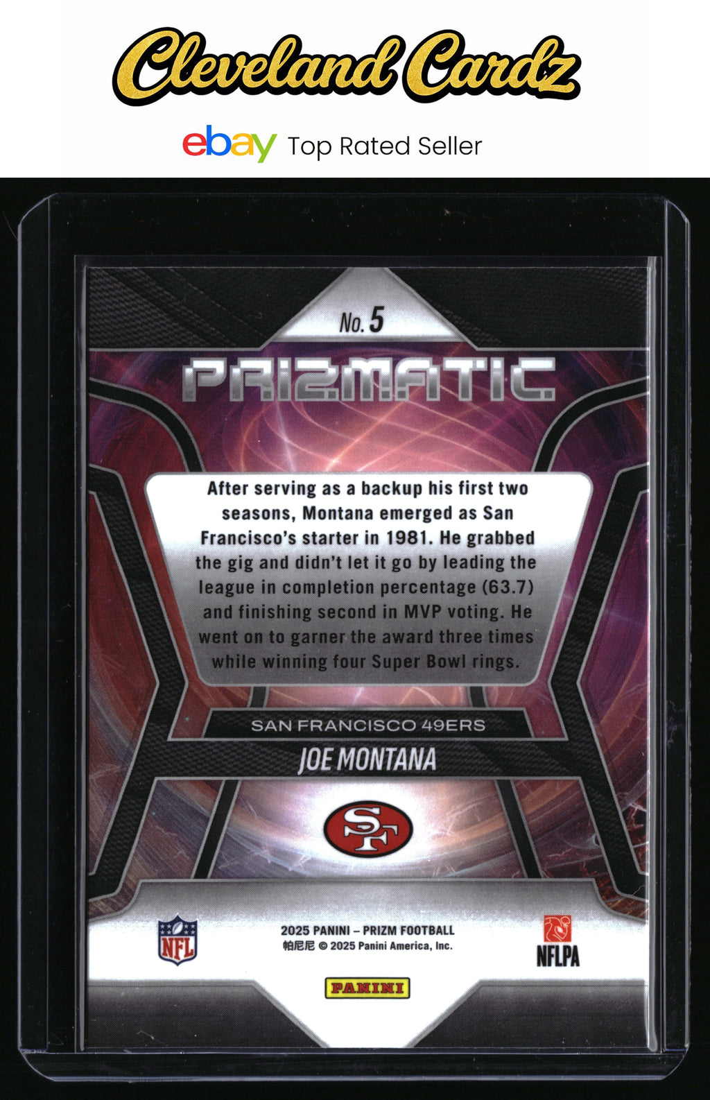 2025 Panini Prizm #5 Joe Montana Prizmatic