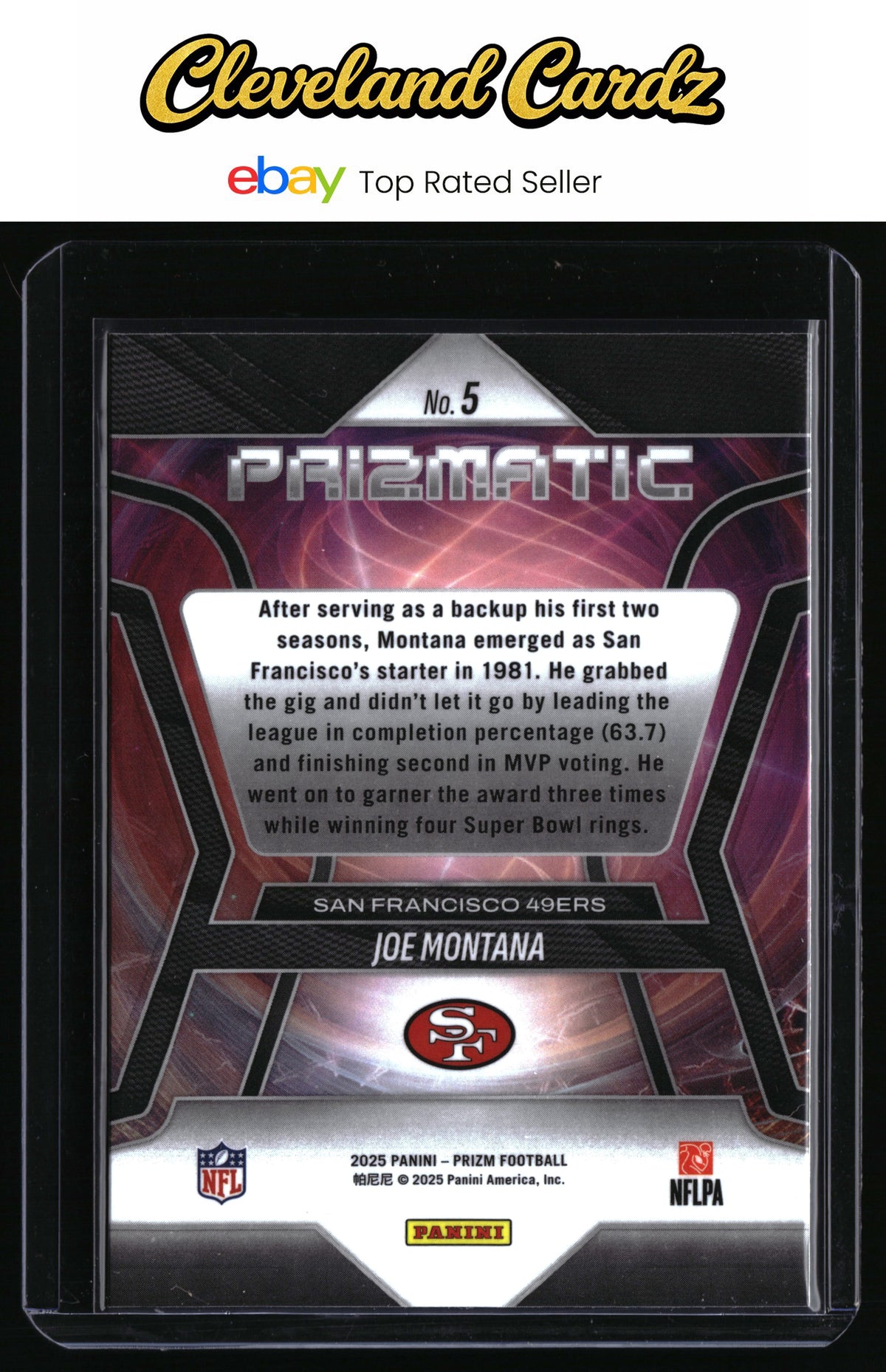 2025 Panini Prizm #5 Joe Montana Prizmatic