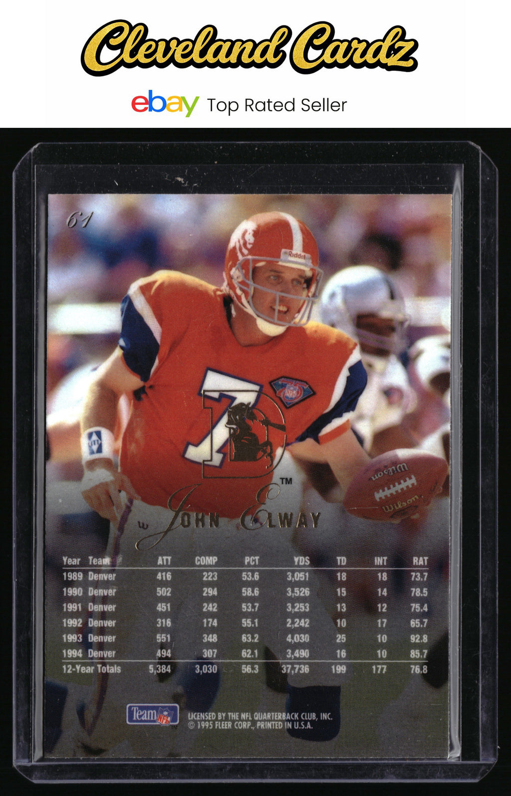 1995 Flair #61 John Elway