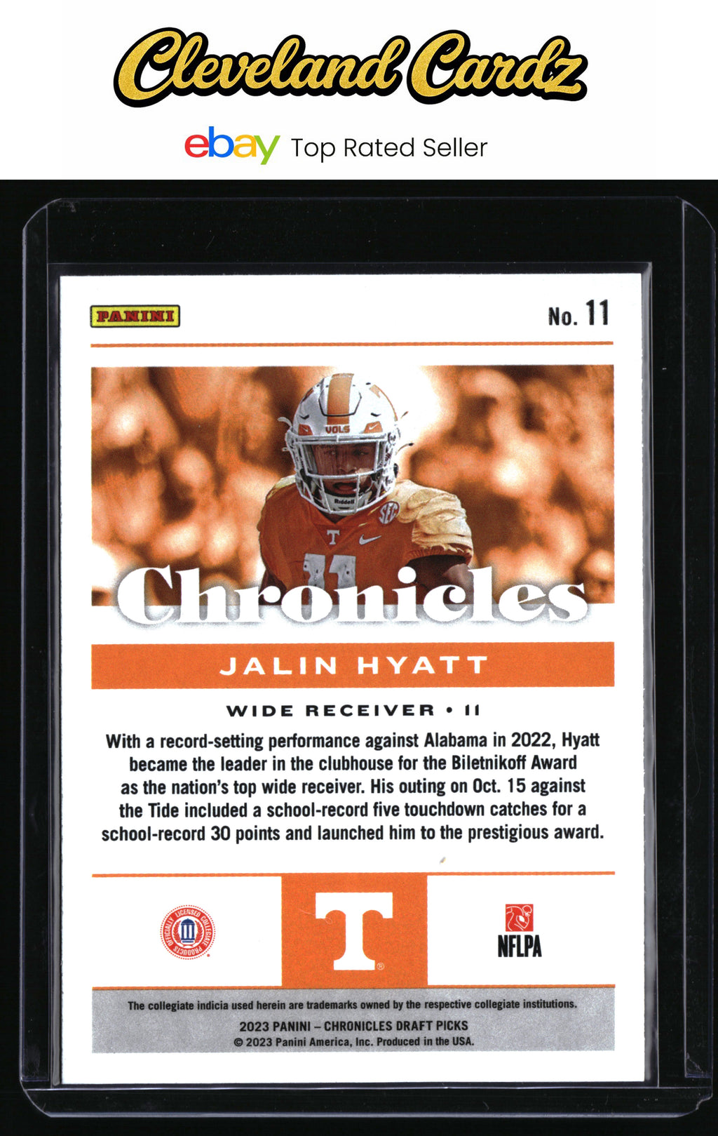 2023 Panini Chronicles Draft Picks #11 Jalin Hyatt