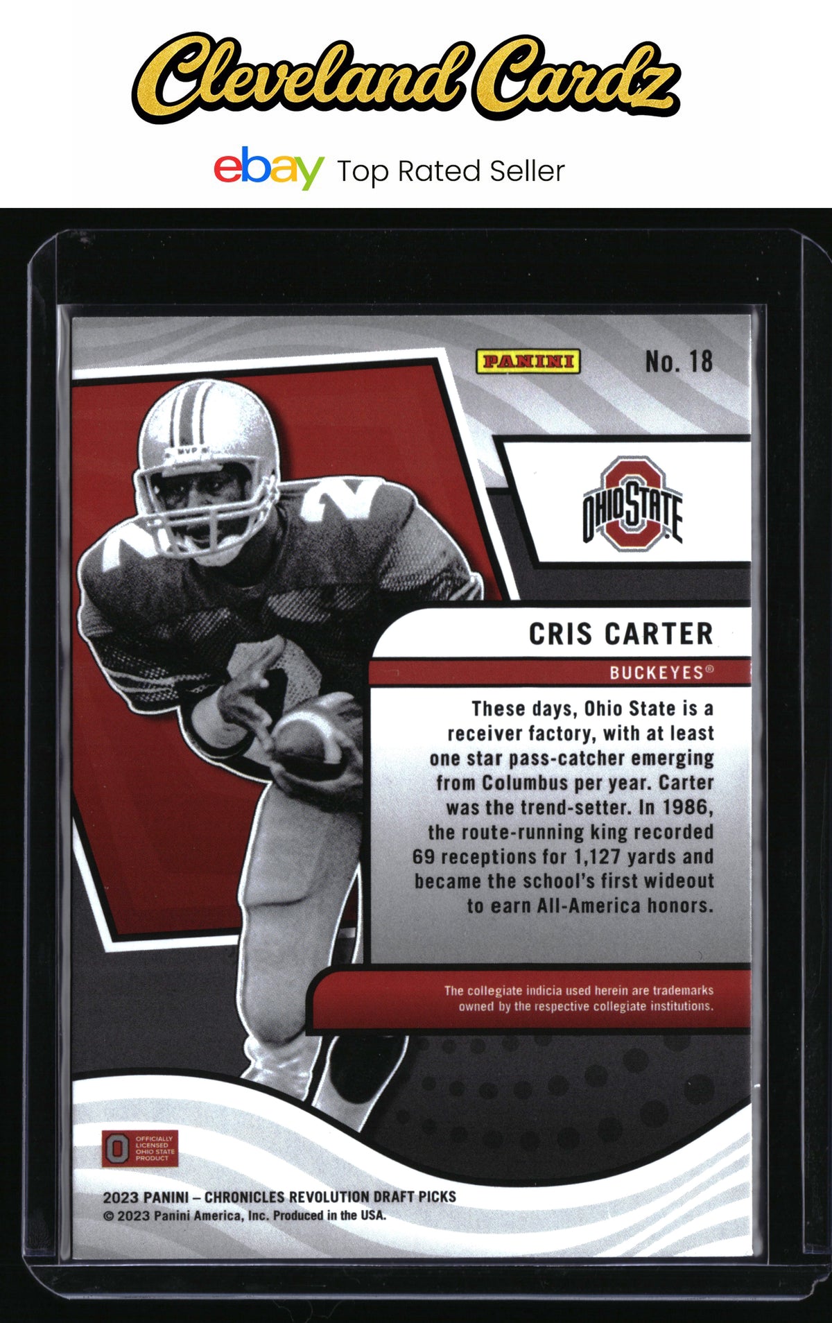 2023 Panini Chronicles Draft Picks #18 Cris Carter Revolution
