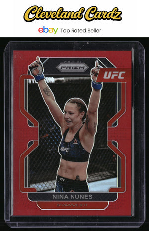 2022 Panini Prizm UFC #160 Nina Nunes Red Prizms #/299