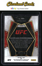 2022 Panini Select UFC #104 Santiago Ponzinibbio Bronze Prizms #/175