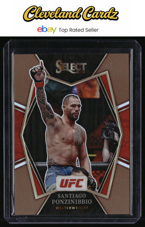 2022 Panini Select UFC #104 Santiago Ponzinibbio Bronze Prizms #/175