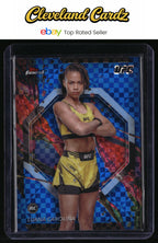 2024 Topps Finest UFC #26 Luana Carolina Blue Checkerboard #/99