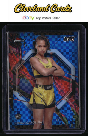 2024 Topps Finest UFC #26 Luana Carolina Blue Checkerboard #/99