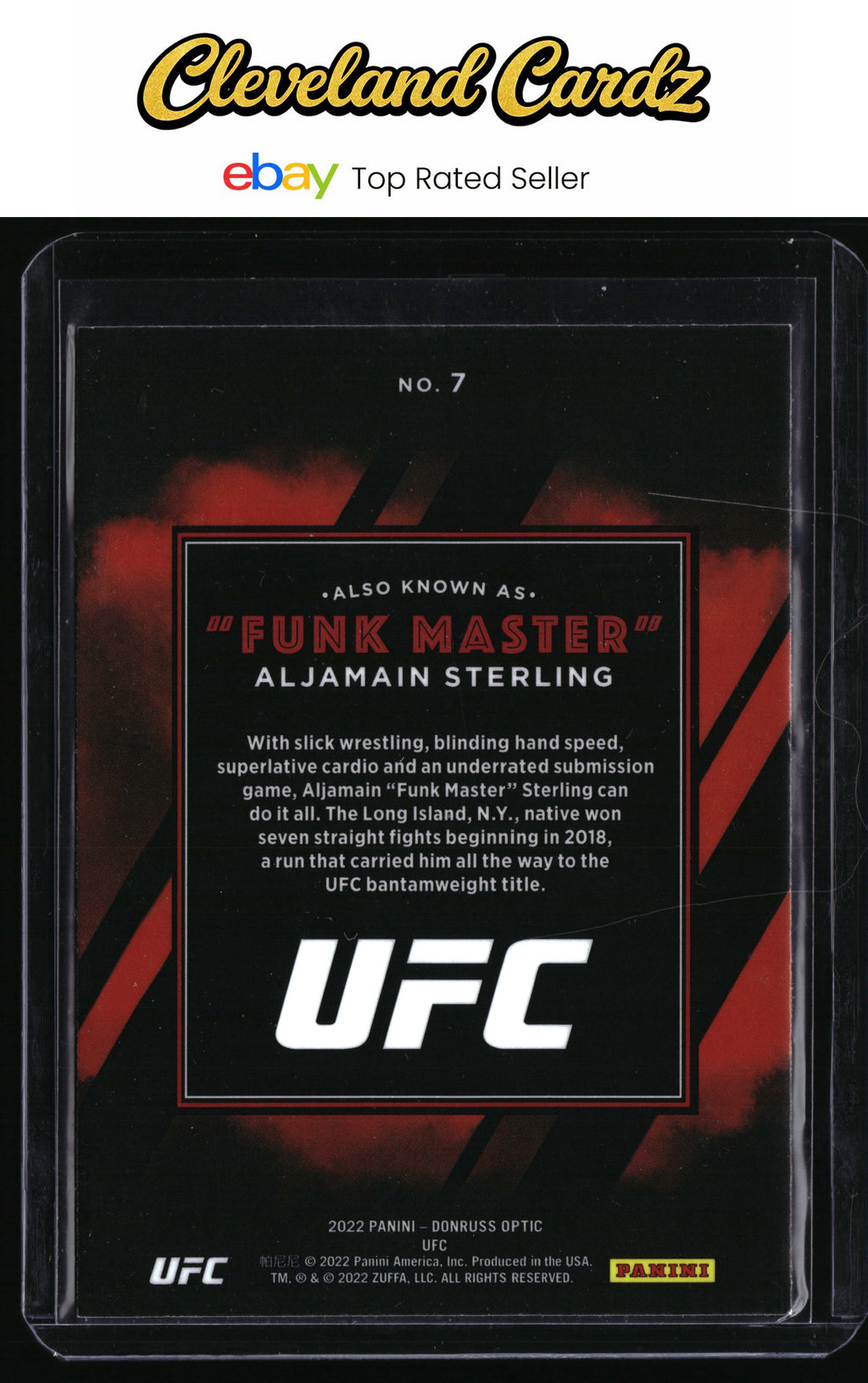 2022 Donruss Optic UFC #7 Aljamain Sterling Also Known As
