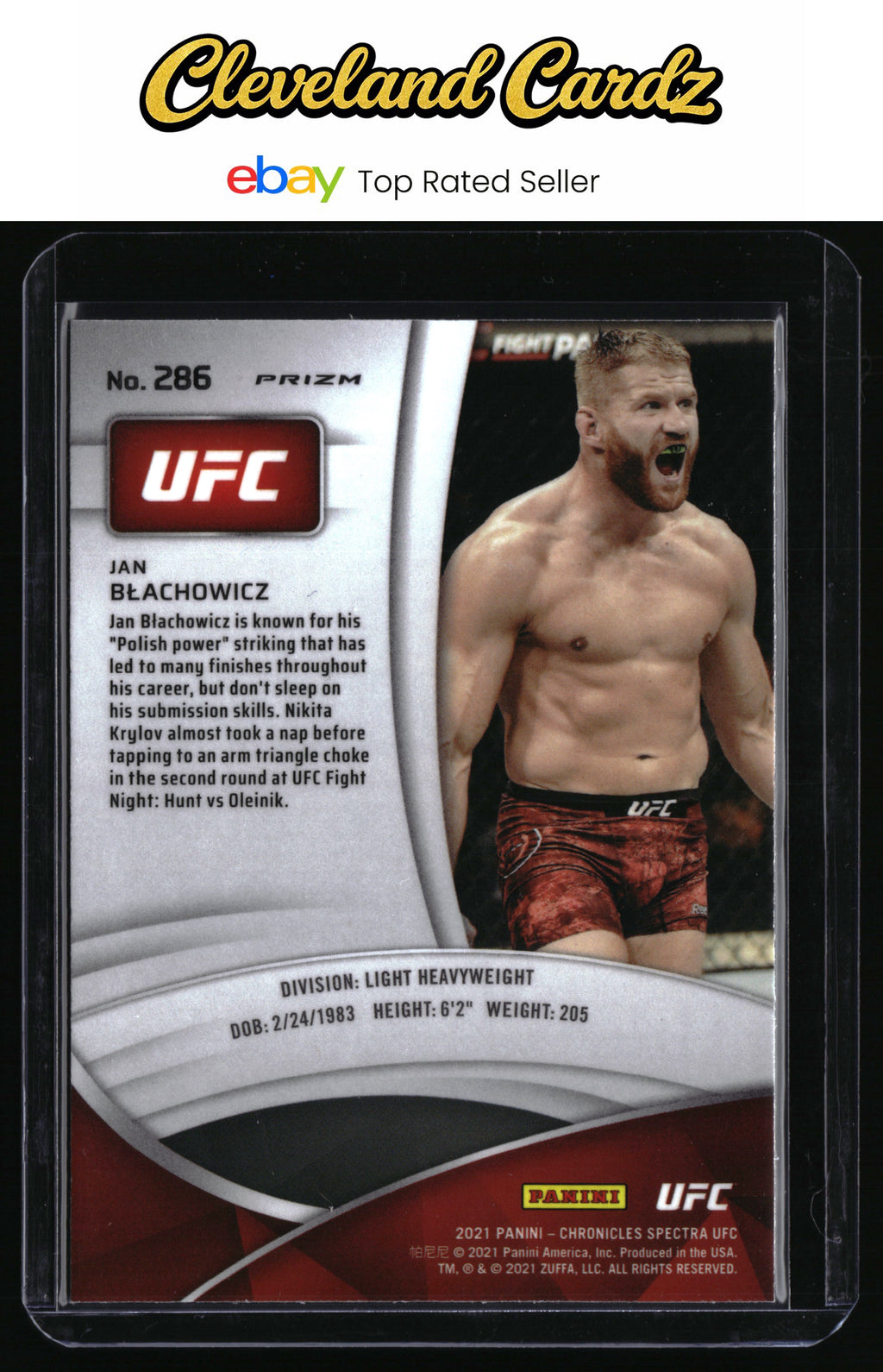 2021 Panini Chronicles UFC #286 Jan Blachowicz Silver