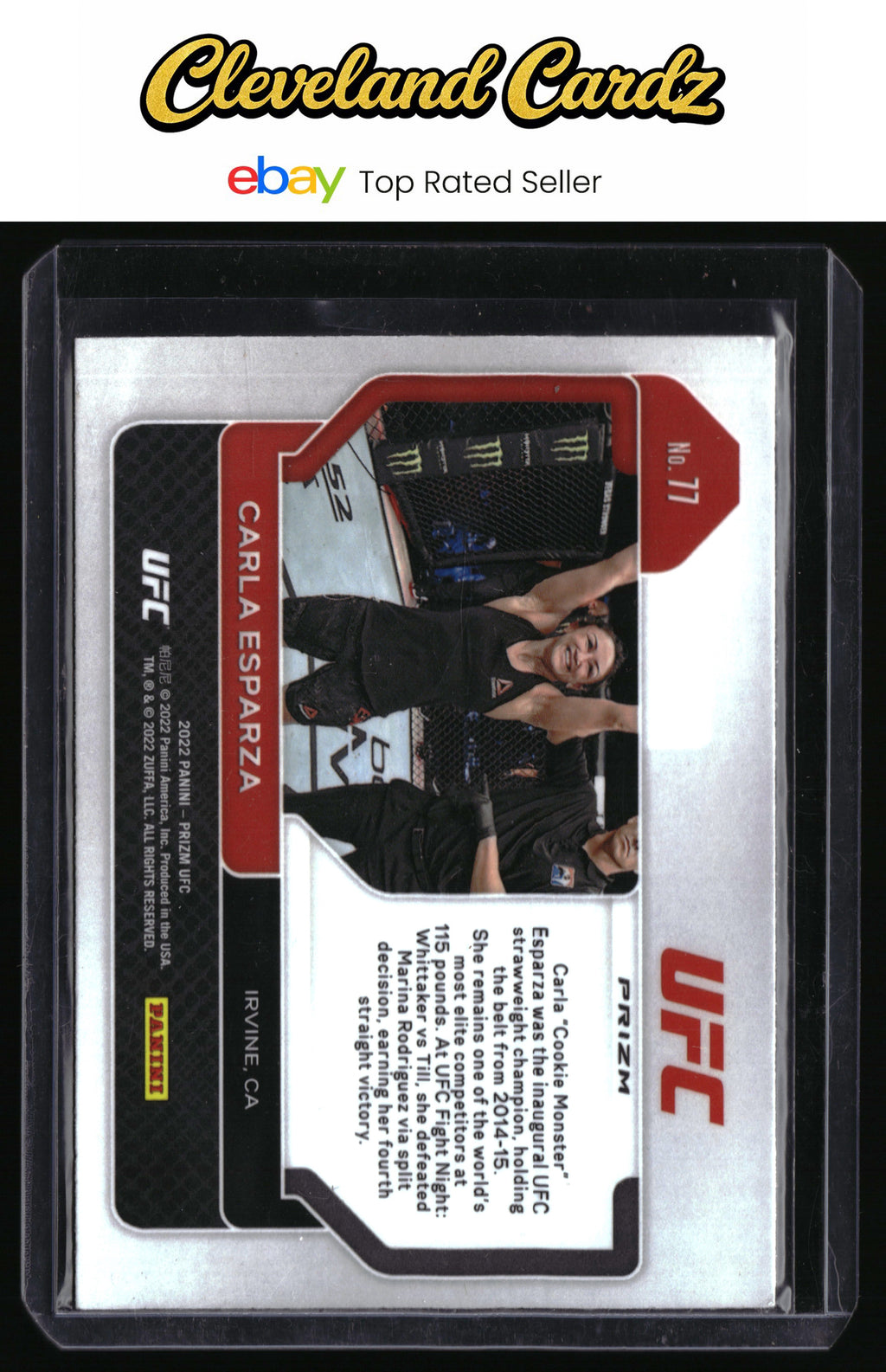 2022 Panini Prizm UFC #77 Carla Esparza Ruby Wave