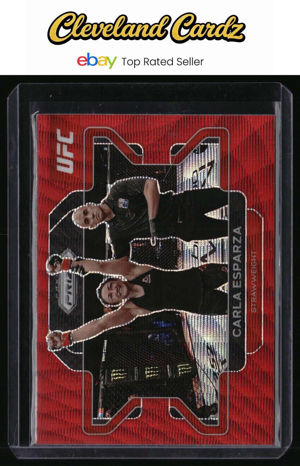 2022 Panini Prizm UFC #77 Carla Esparza Ruby Wave