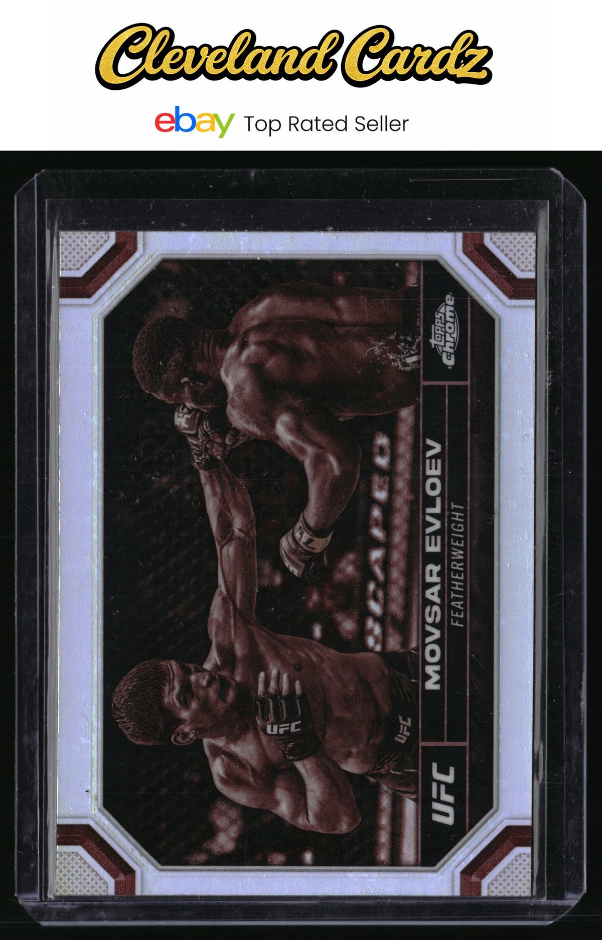 2024 Topps Chrome UFC #143 Movsar Evloev Sepia Refractor