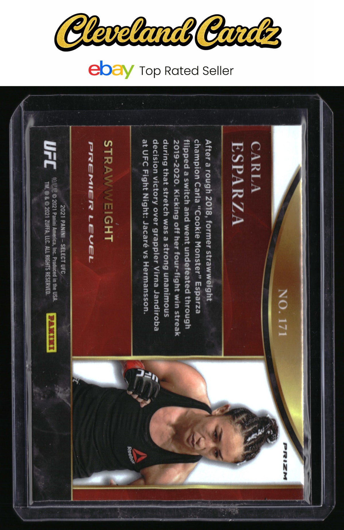 2021 Panini Select UFC #171 Carla Esparza Tri-Color Prizms