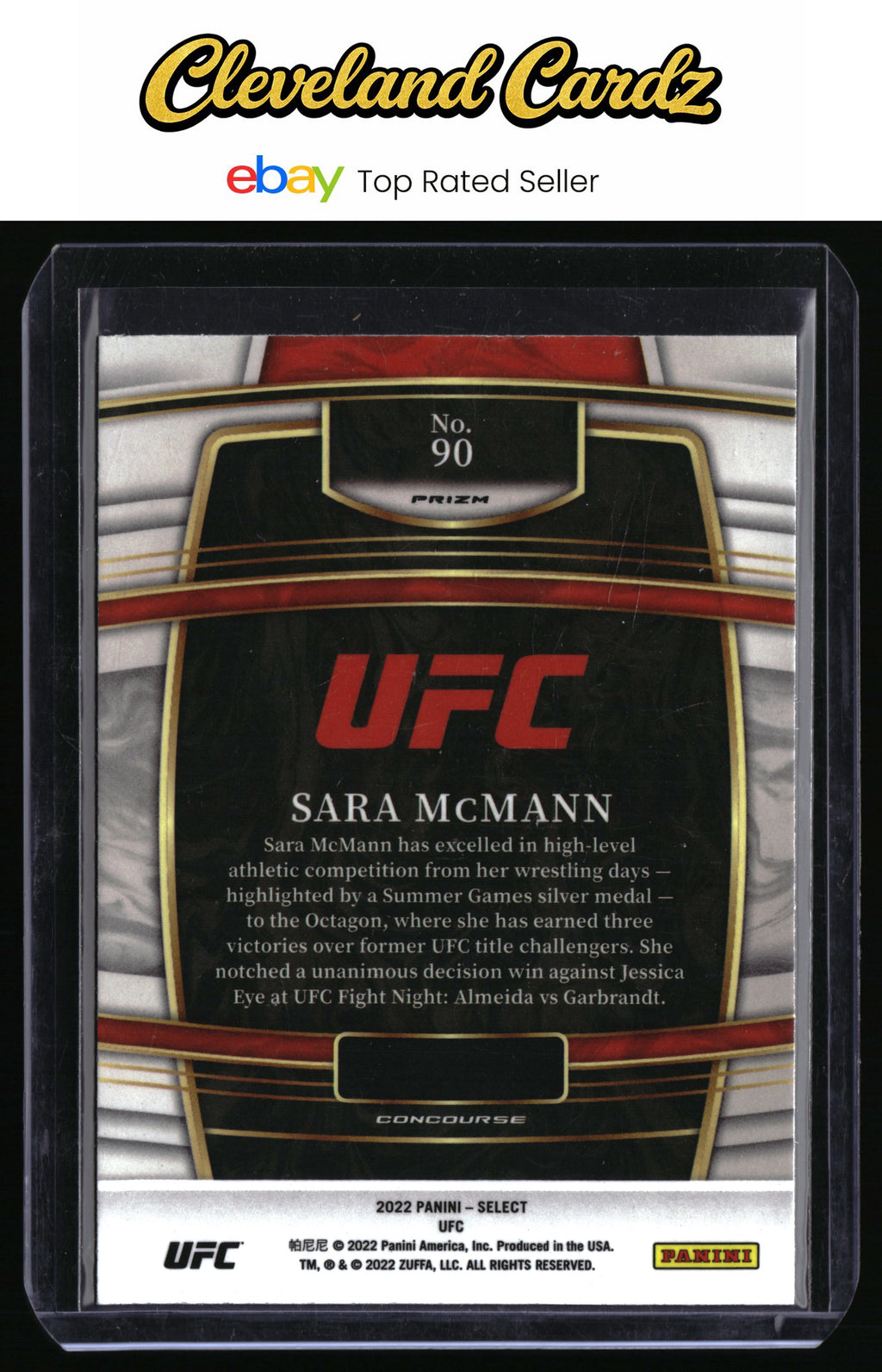 2022 Panini Select UFC #90 Sara McMann Tri-Color Prizms