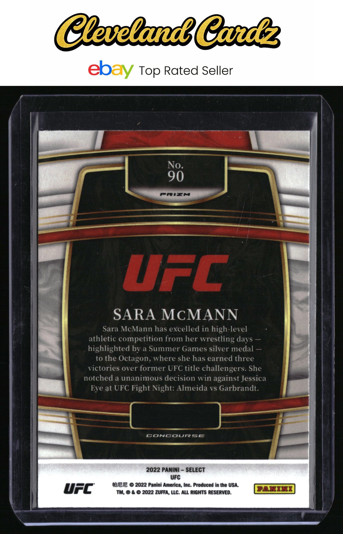 2022 Panini Select UFC #90 Sara McMann Tri-Color Prizms