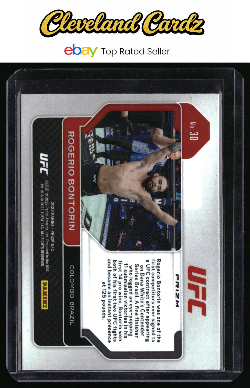 2022 Panini Prizm UFC #30 Rogerio Bontorin Ruby Wave
