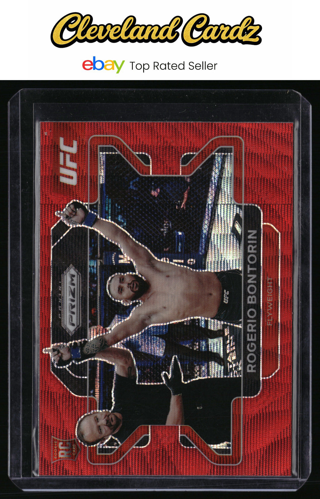 2022 Panini Prizm UFC #30 Rogerio Bontorin Ruby Wave