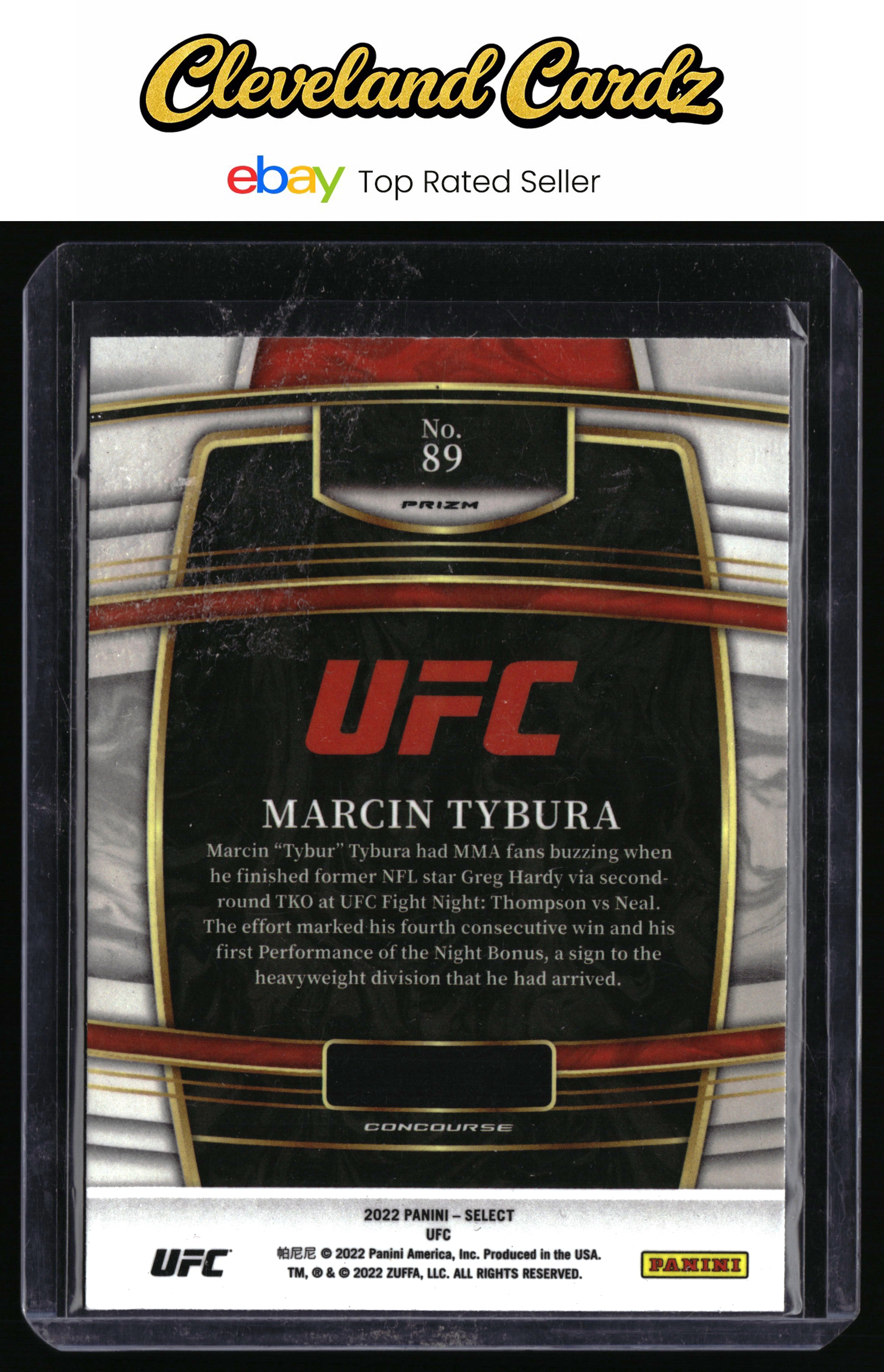 2022 Panini Select UFC #89 Marcin Tybura Tri-Color Prizms