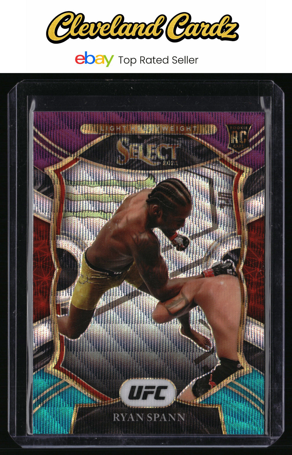 2021 Panini Select UFC #31 Ryan Spann Tri-Color Prizms