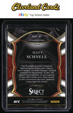 2021 Panini Select UFC #85 Matt Schnell Disco Prizms