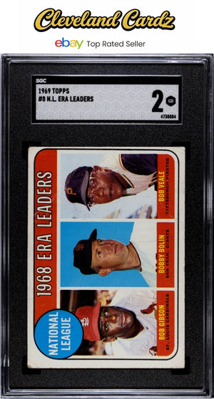1969 Topps #8 N.L. Era Leaders SGC 2