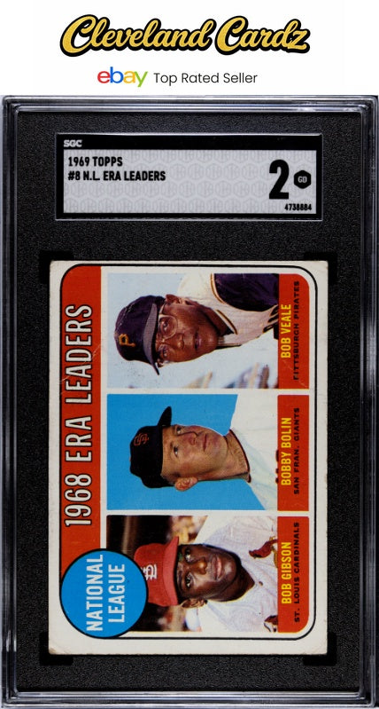 1969 Topps #8 N.L. Era Leaders SGC 2