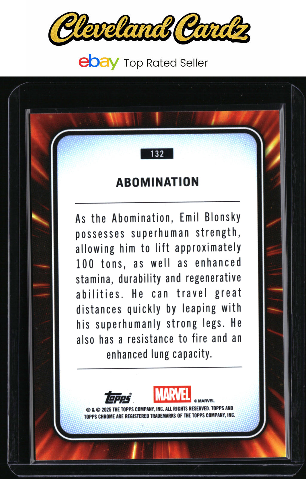 2025 Topps Chrome Marvel #132 Abomination