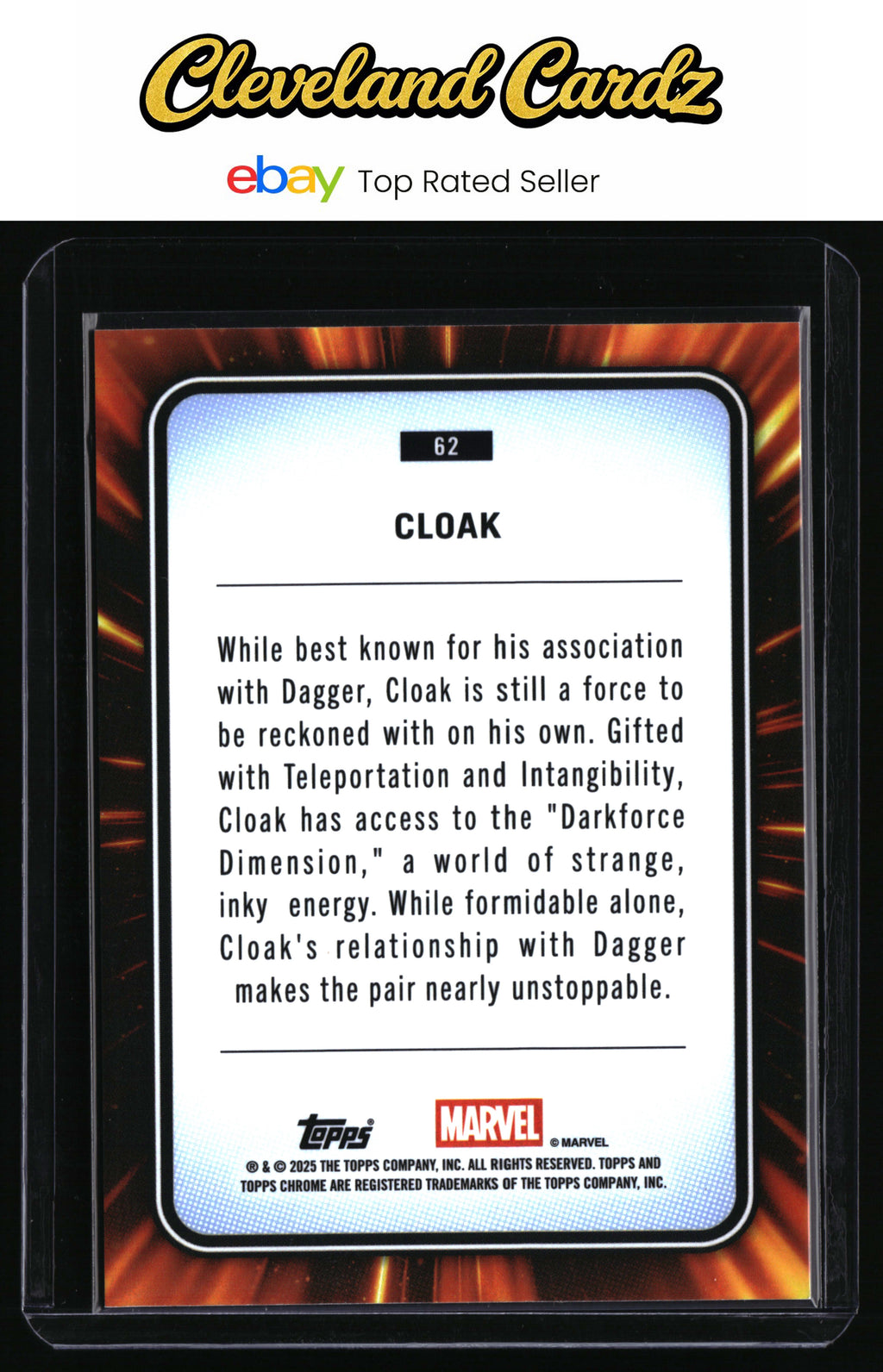2025 Topps Chrome Marvel #62 Cloak