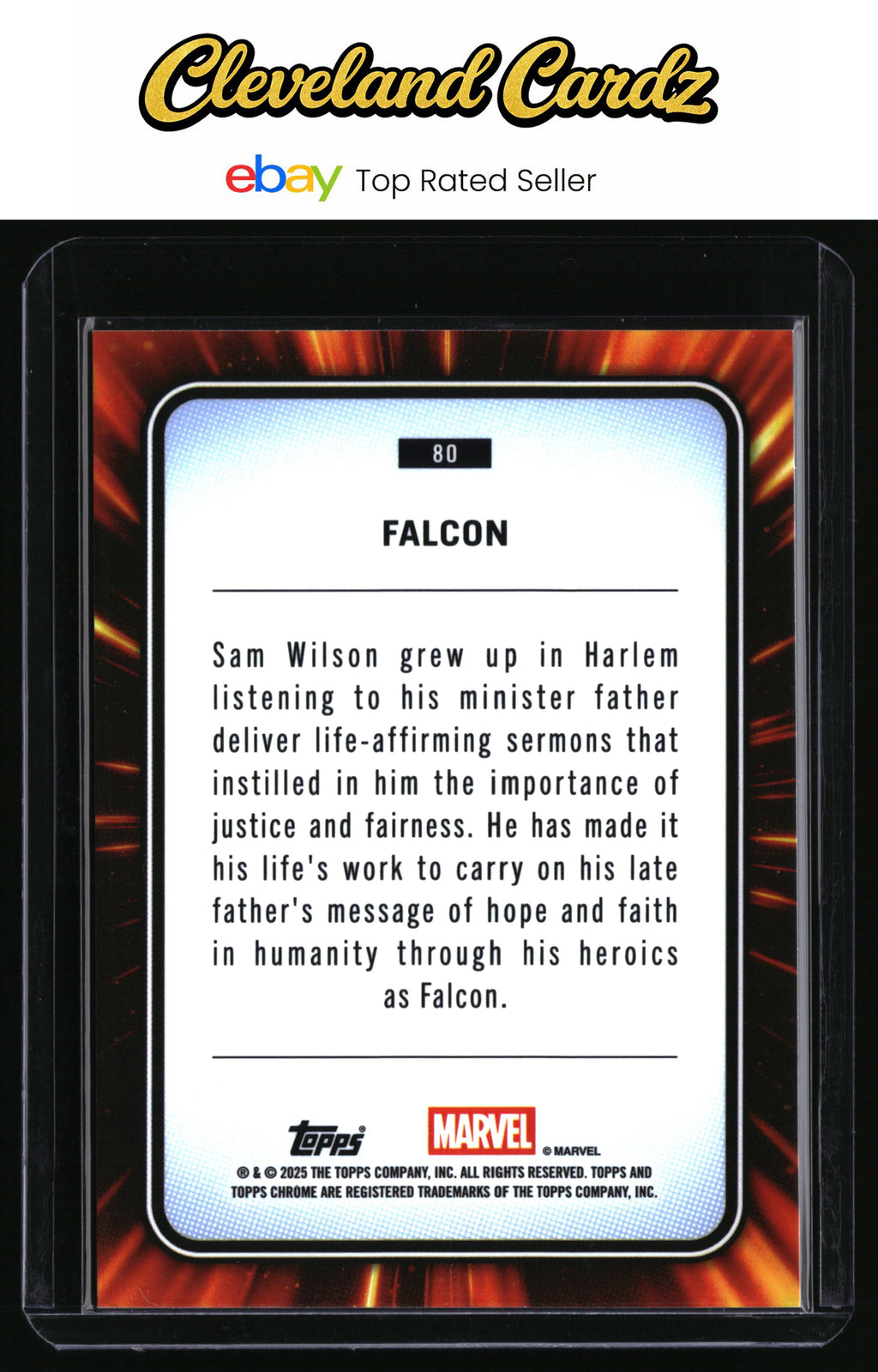 2025 Topps Chrome Marvel #80 Falcon