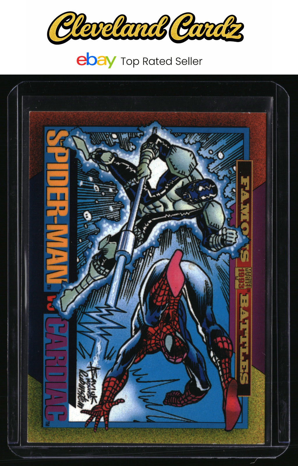 1993 SkyBox Marvel Universe #175 Spider-Man / Cardiac