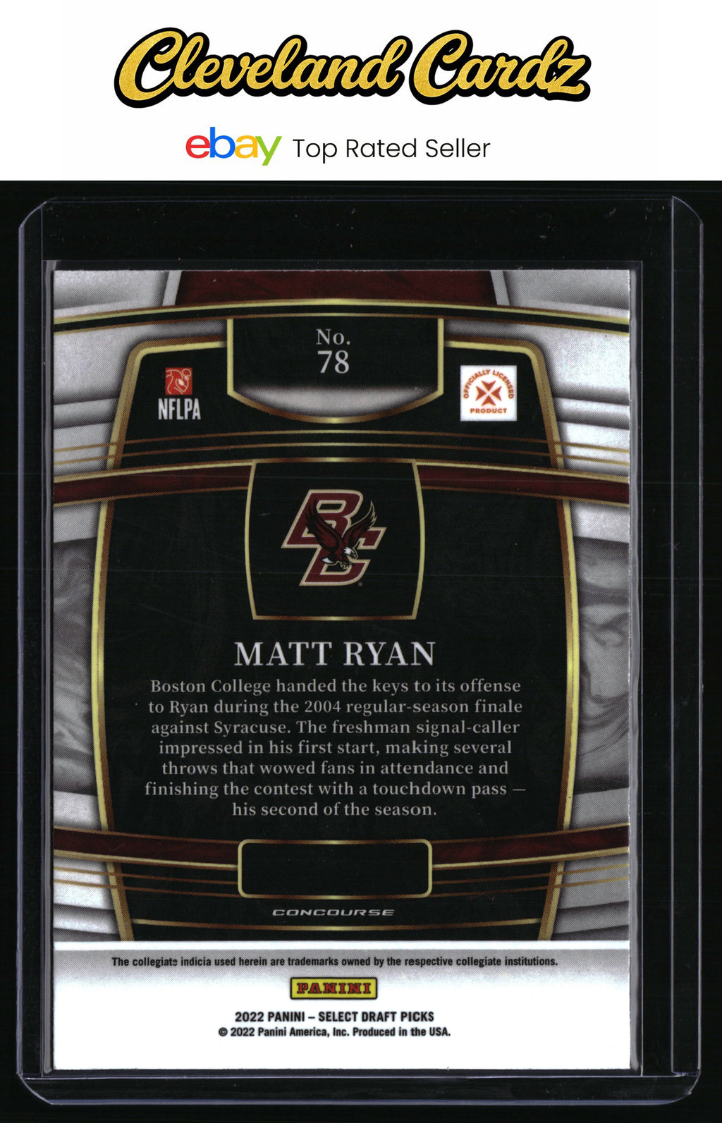 2022 Panini Select Draft Picks #78 Matt Ryan Blue
