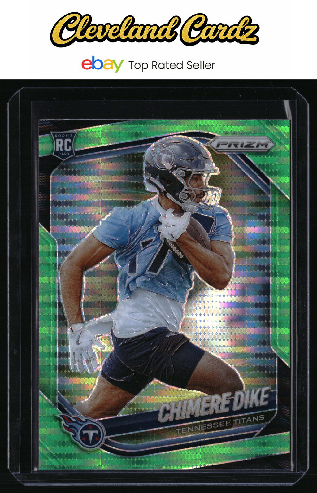 2025 Panini Prizm #396 Chimere Dike Neon Green Pulsar
