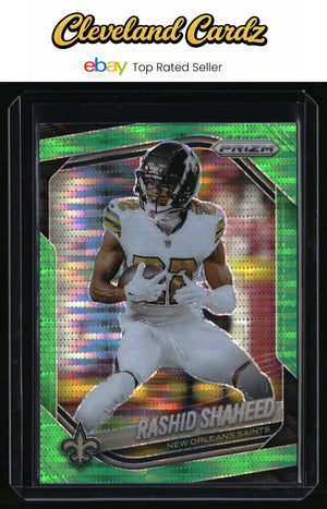 2025 Panini Prizm #194 Rashid Shaheed Neon Green Pulsar