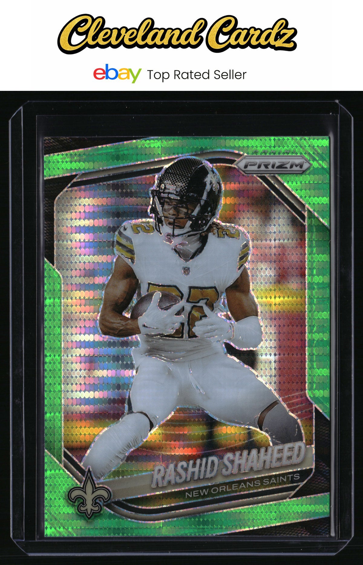 2025 Panini Prizm #194 Rashid Shaheed Neon Green Pulsar