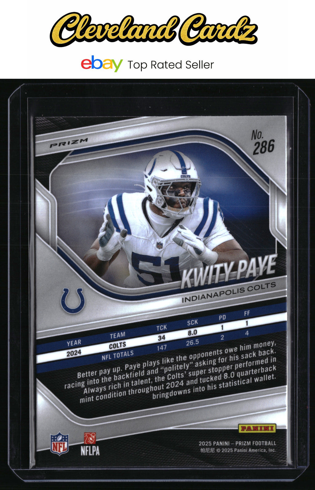 2025 Panini Prizm #286 Kwity Paye Silver