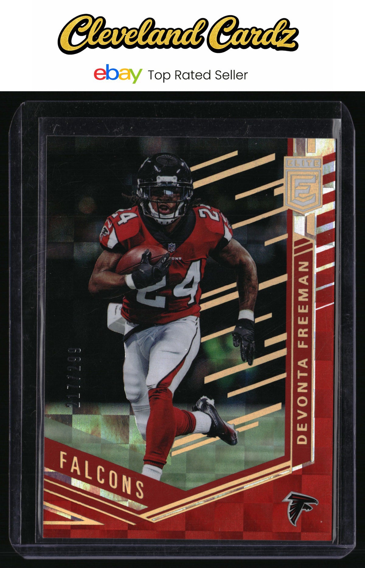 2018 Donruss Elite #42 Devonta Freeman Red #/299