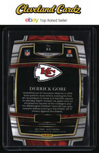 2021 Panini Select #84 Derrick Gore Green and Yellow Prizm Die Cut